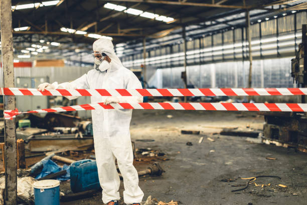 Professional Biohazard technician working in Saddle River, NJ
